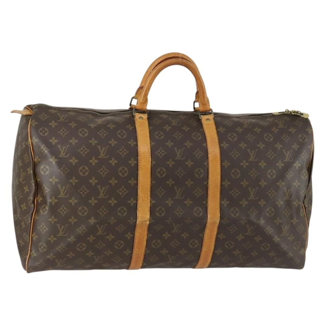 Louis Vuitton M41422 Keepall 60 Monogram Canvas Boston Bag: Louis Vuitton M41422 Keepall 60 Monogram Canvas Boston Bag Louis Vuitton Keepall 60 Boston Bag in Monogram Canvas, made in France. This women's bag features the classic Monogram exterior and measures 