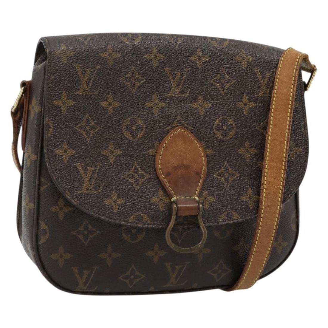 Louis Vuitton Saint Cloud GM Monogram Canvas Shoulder Bag M51242: Louis Vuitton Saint Cloud GM Monogram Canvas Shoulder Bag M51242 Louis Vuitton Saint Cloud GM shoulder bag in Monogram Canvas, made in France. It features a shoulder strap and a button clasp that is s