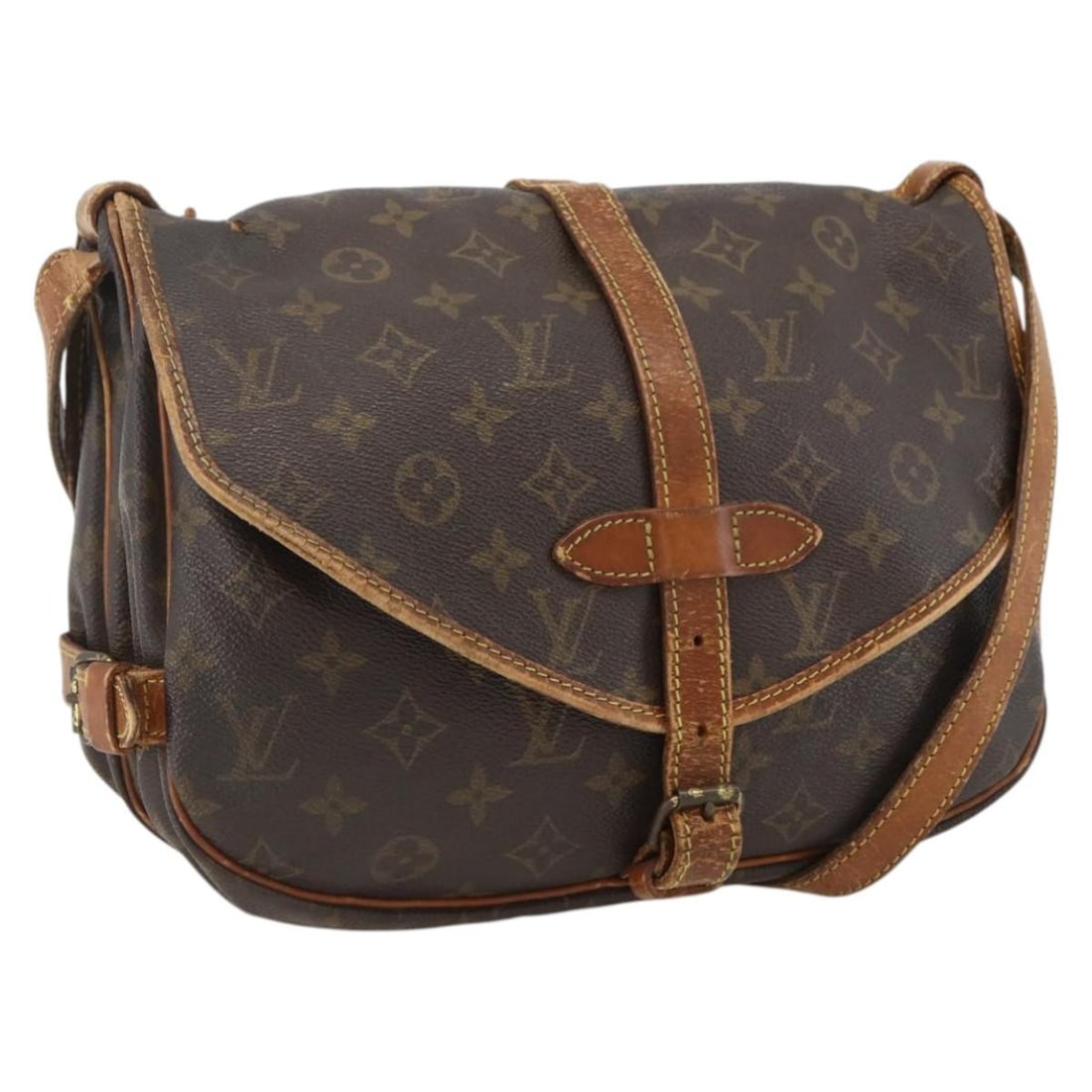 Louis Vuitton M42256 Saumur 30 Monogram Canvas Shoulder Bag: Louis Vuitton M42256 Saumur 30 Monogram Canvas Shoulder Bag Louis Vuitton Monogram Saumur 30 shoulder bag in Monogram Canvas, made in France. This pre-owned bag features the Saumur 30 style with a mon