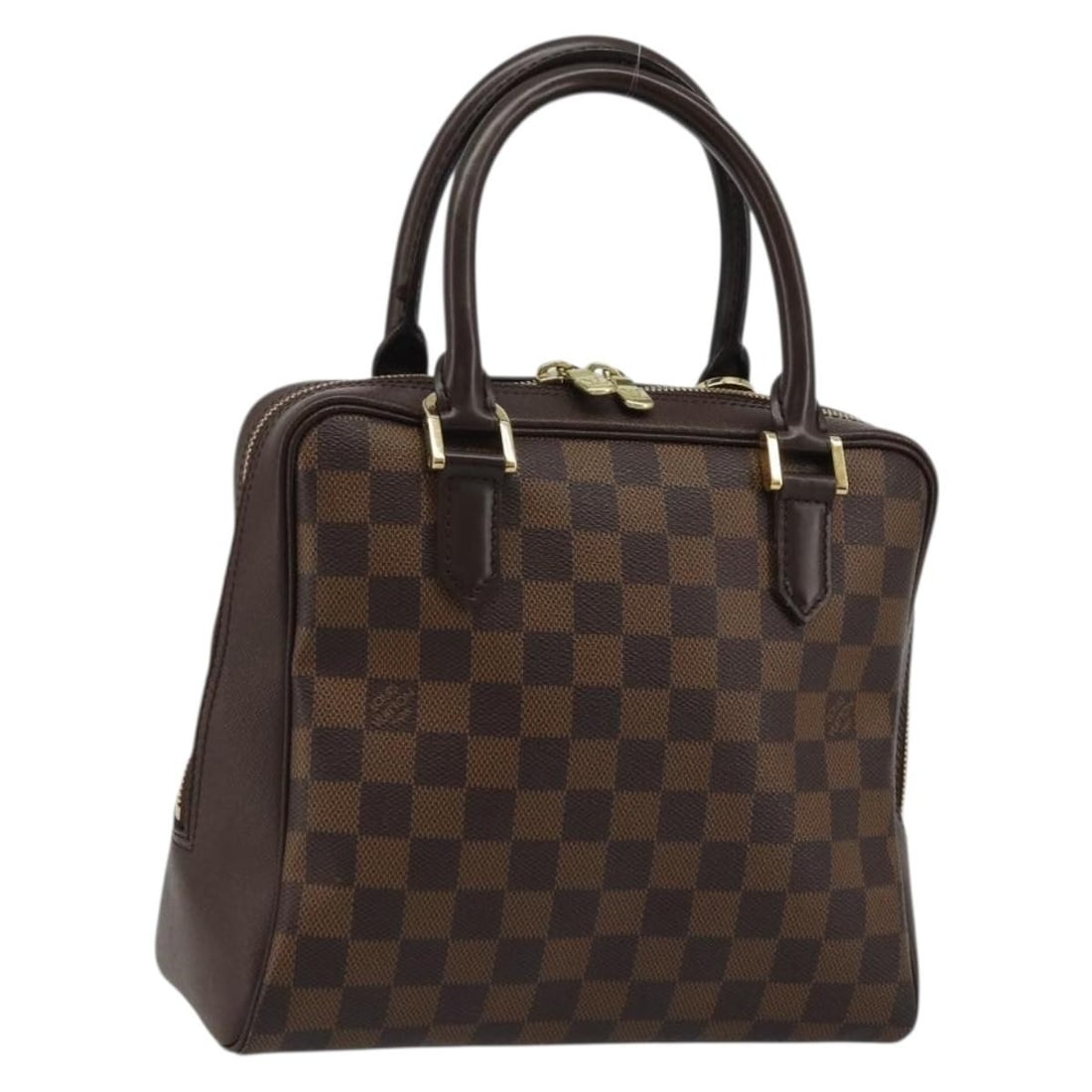 Louis Vuitton Triana Damier Ebene Canvas Handbag N51155: Louis Vuitton Triana Damier Ebene Canvas Handbag N51155 Louis Vuitton Damier Ebene Triana handbag in Damier Ebene canvas, made in France. The bag measures approximately W26 cm x H23 cm x D11 cm (W10.2