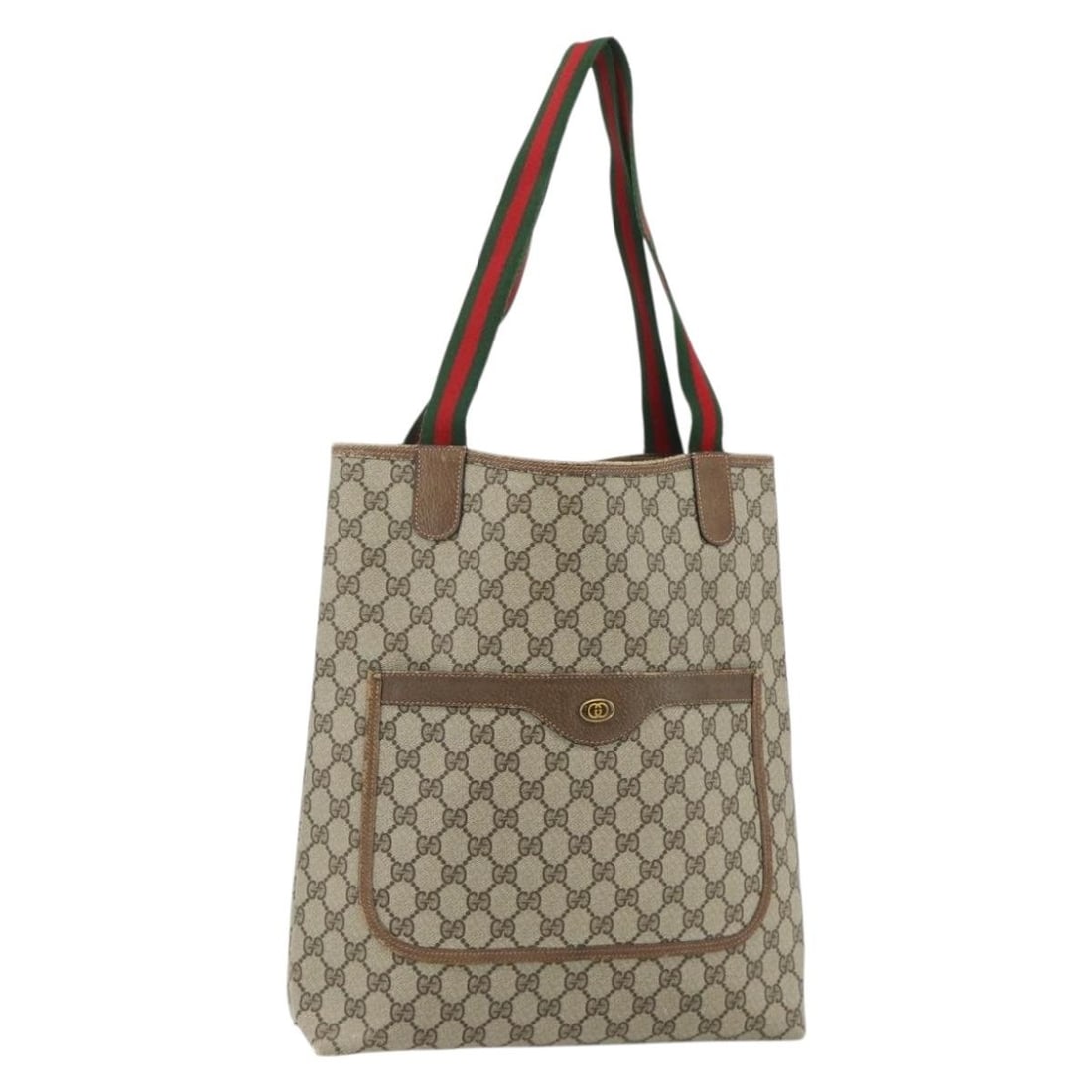 Gucci Sherry Line GG Supreme Beige Red Tote Bag: Gucci Sherry Line GG Supreme Beige Red Tote Bag This GUCCI GG Supreme Web Sherry Line tote bag features a beige and red color scheme crafted from PVC leather and GG canvas. Designed for women, the tot