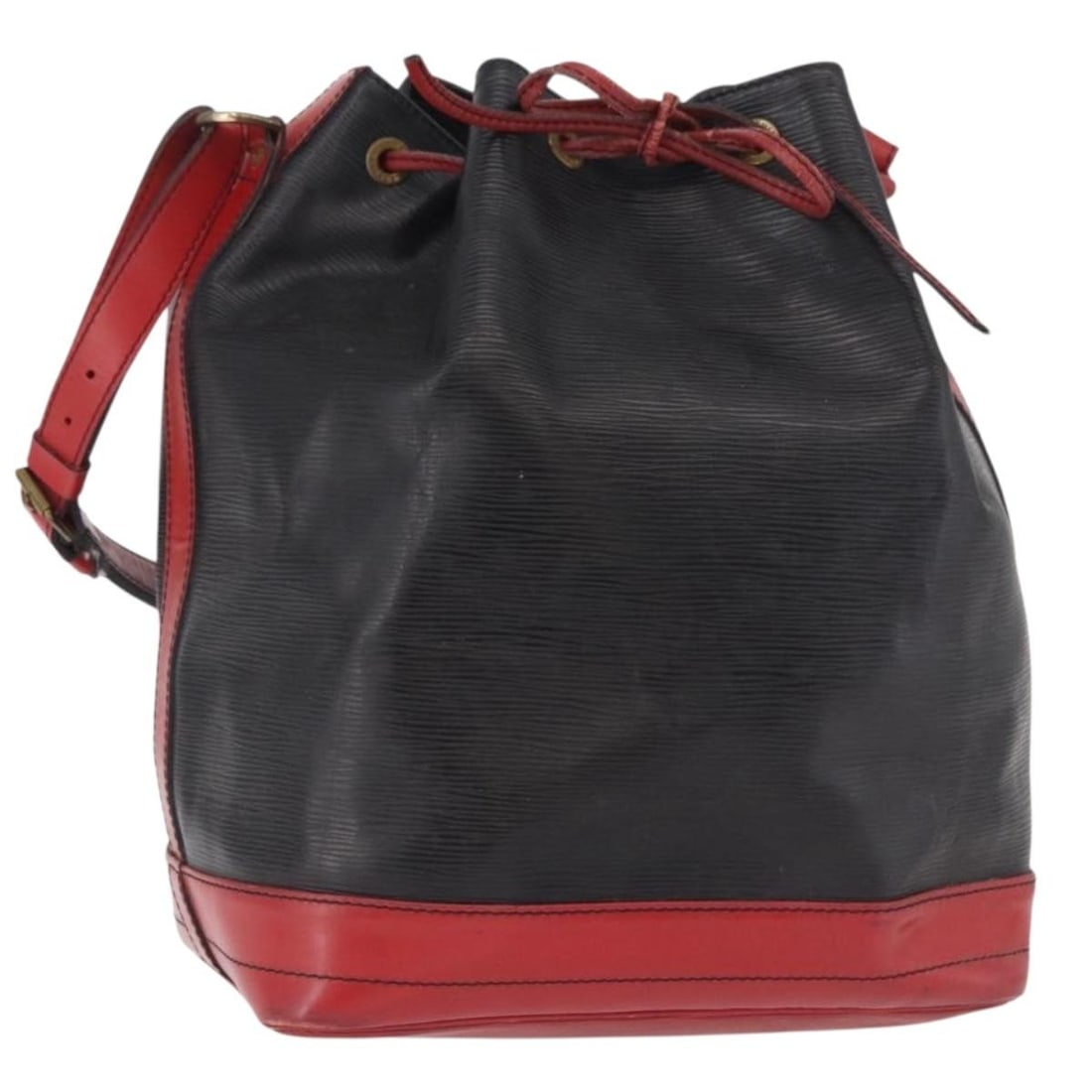 Louis Vuitton M44017 Noe Epi Leather Shoulder Bag Black Red: Louis Vuitton M44017 Noe Epi Leather Shoulder Bag Black Red This Louis Vuitton Epi Noe shoulder bag comes in a bicolor black and red design with Epi leather construction. It is a shoulder bag made in 
