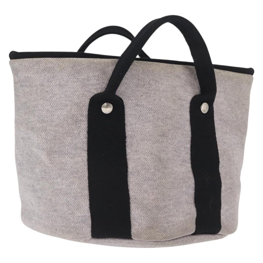 Gray Canvas Hermes Sac Bichette Handbag Made in France: Gray Canvas Hermes Sac Bichette Handbag Made in France Hermes Sac ? bichette handbag in gray canvas, made in France. This women's handbag is offered without the original box or dust bag; only the item