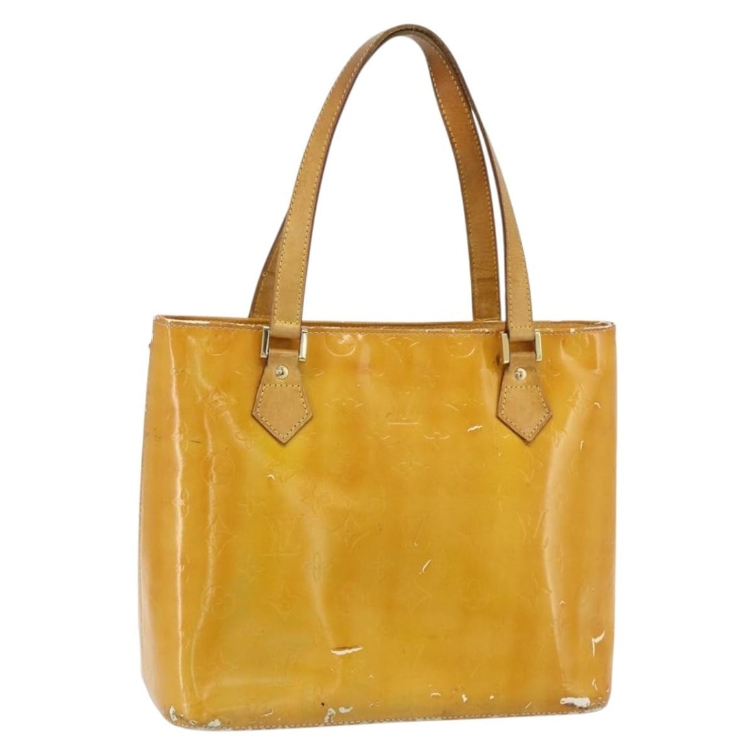 Louis Vuitton Vernis Houston Gris Patent Leather Handbag M91053: Louis Vuitton Vernis Houston Gris Patent Leather Handbag M91053 This Louis Vuitton Monogram Vernis Houston handbag in Gris is crafted from patent leather and features a structured silhouette. The bag 