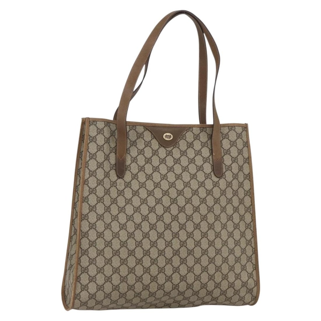 Gucci 40 02 998 GG Supreme PVC Leather Beige Gold Tote: Gucci 40 02 998 GG Supreme PVC Leather Beige Gold Tote Gucci GG Supreme tote bag in beige and gold PVC leather with GG canvas. Made in Italy, this women's tote features a spacious everyday silhouette 