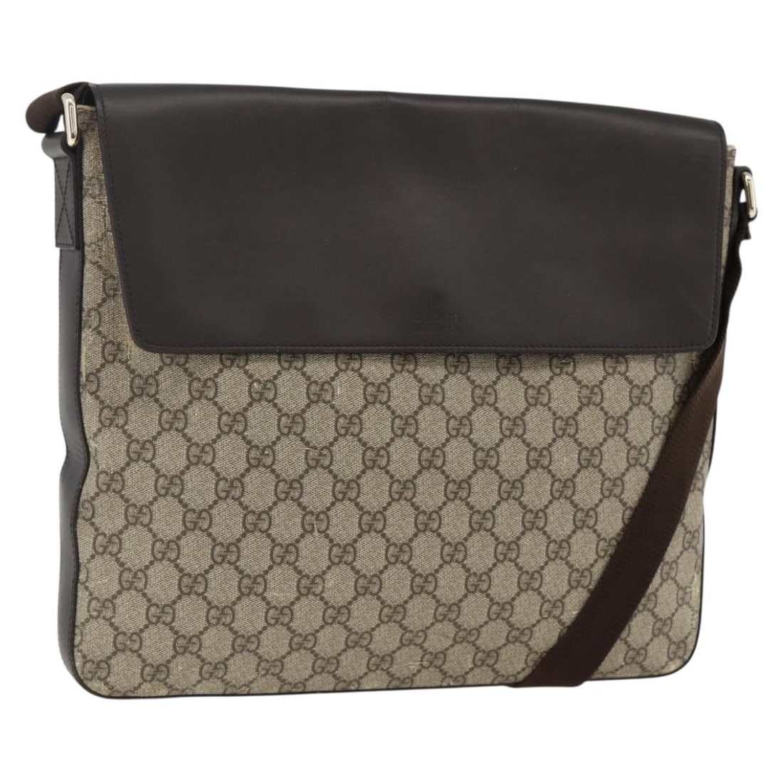 Gucci 358429 GG Supreme PVC Leather Shoulder Bag Gold Beige: Gucci 358429 GG Supreme PVC Leather Shoulder Bag Gold Beige Authentic Gucci GG Supreme shoulder bag in gold and beige with a PVC leather and GG canvas exterior. Made in Italy, this women's shoulder ba