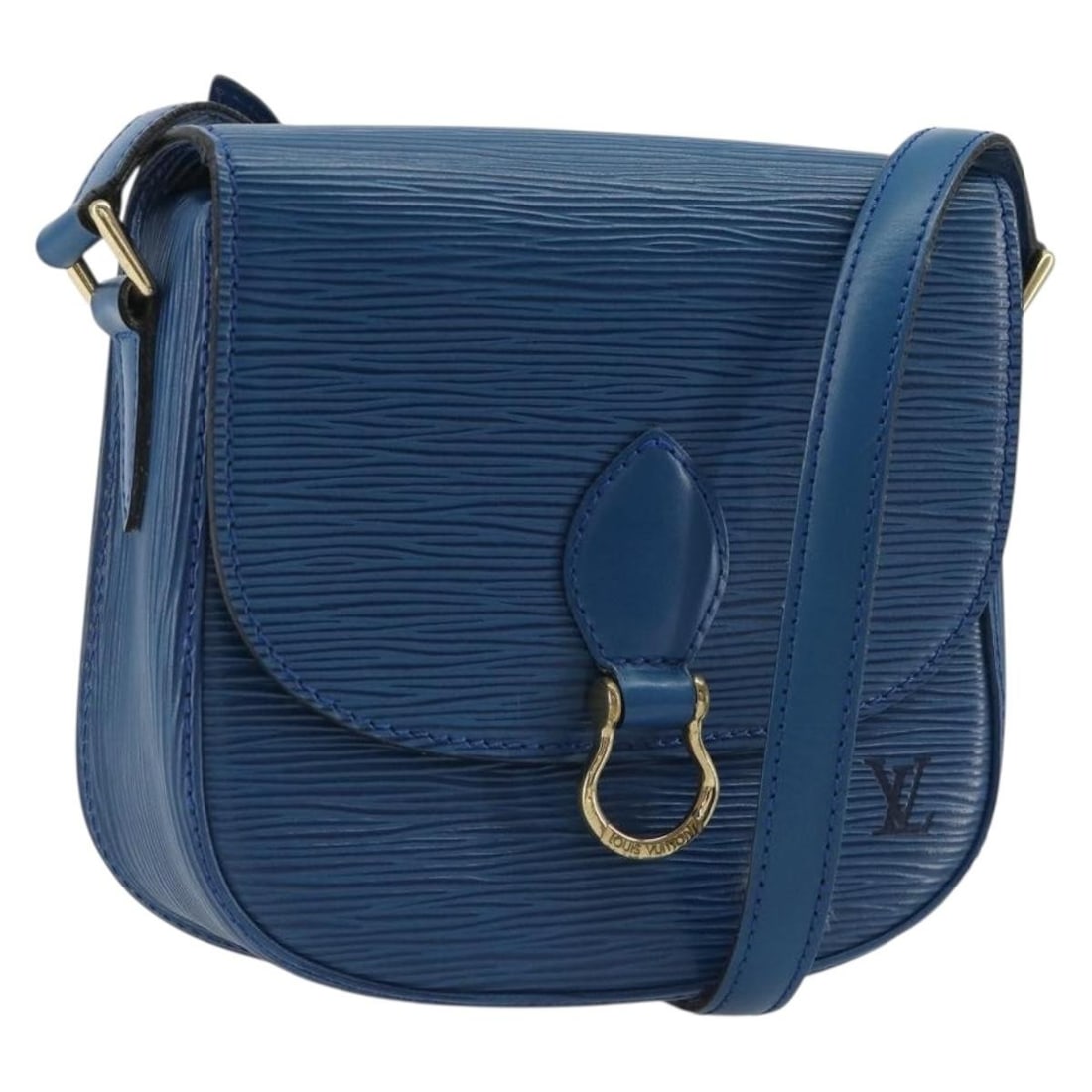 Louis Vuitton M52195 Saint Cloud PM Blue Epi Leather Shoulder Bag: Louis Vuitton M52195 Saint Cloud PM Blue Epi Leather Shoulder Bag Louis Vuitton Saint Cloud PM shoulder bag in blue Epi leather, made in France. This women's bag features a compact shoulder bag silhou