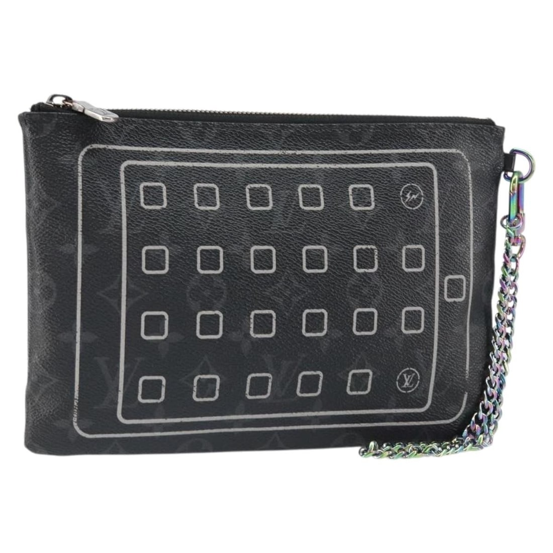 Monogram Eclipse Canvas Fragment iPhone Case by Louis Vuitton M64449: Monogram Eclipse Canvas Fragment iPhone Case by Louis Vuitton M64449 This is a Louis Vuitton Monogram Eclipse Fragment iPhone case crafted from Monogram Eclipse canvas. The case features a stylish bla