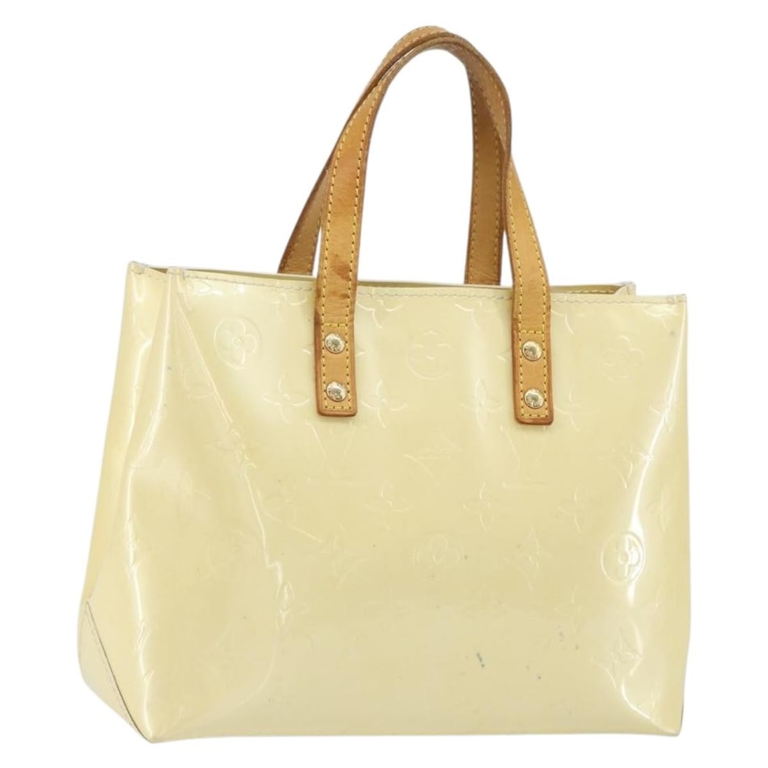 Louis Vuitton Reade PM Monogram Vernis Perle Patent Leather Handbag M91336: Louis Vuitton Reade PM Monogram Vernis Perle Patent Leather Handbag M91336 This Louis Vuitton Monogram Vernis Reade PM handbag features Perle-colored patent leather and is manufactured in France. The 