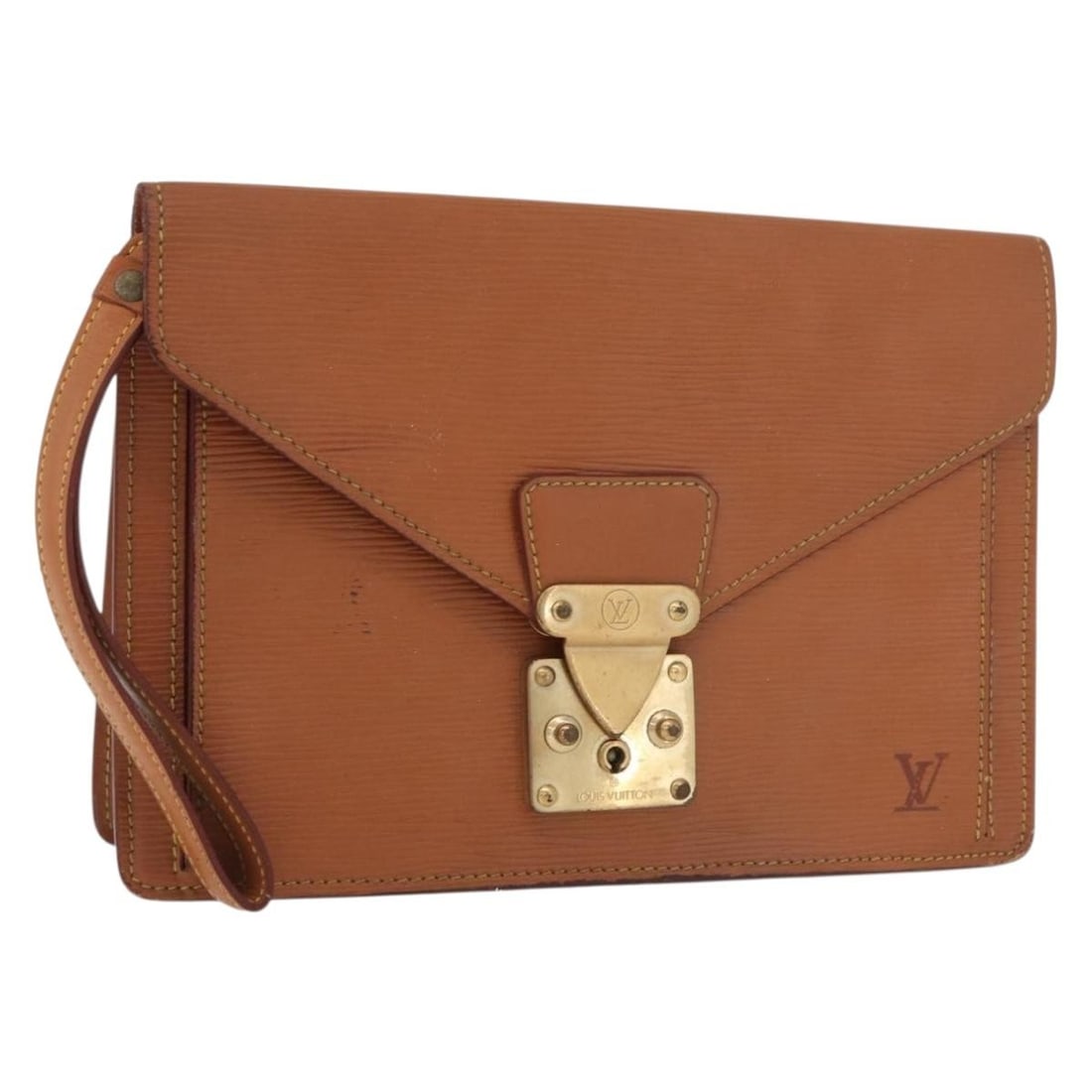 Louis Vuitton Epi Leather Dragonne Zipangu Gold Handbag M52618: Louis Vuitton Epi Leather Dragonne Zipangu Gold Handbag M52618 This Louis Vuitton Epi Series Dragonne Hand Bag in Zipangu Gold features the brand's signature Epi leather, offering a distinctive textur