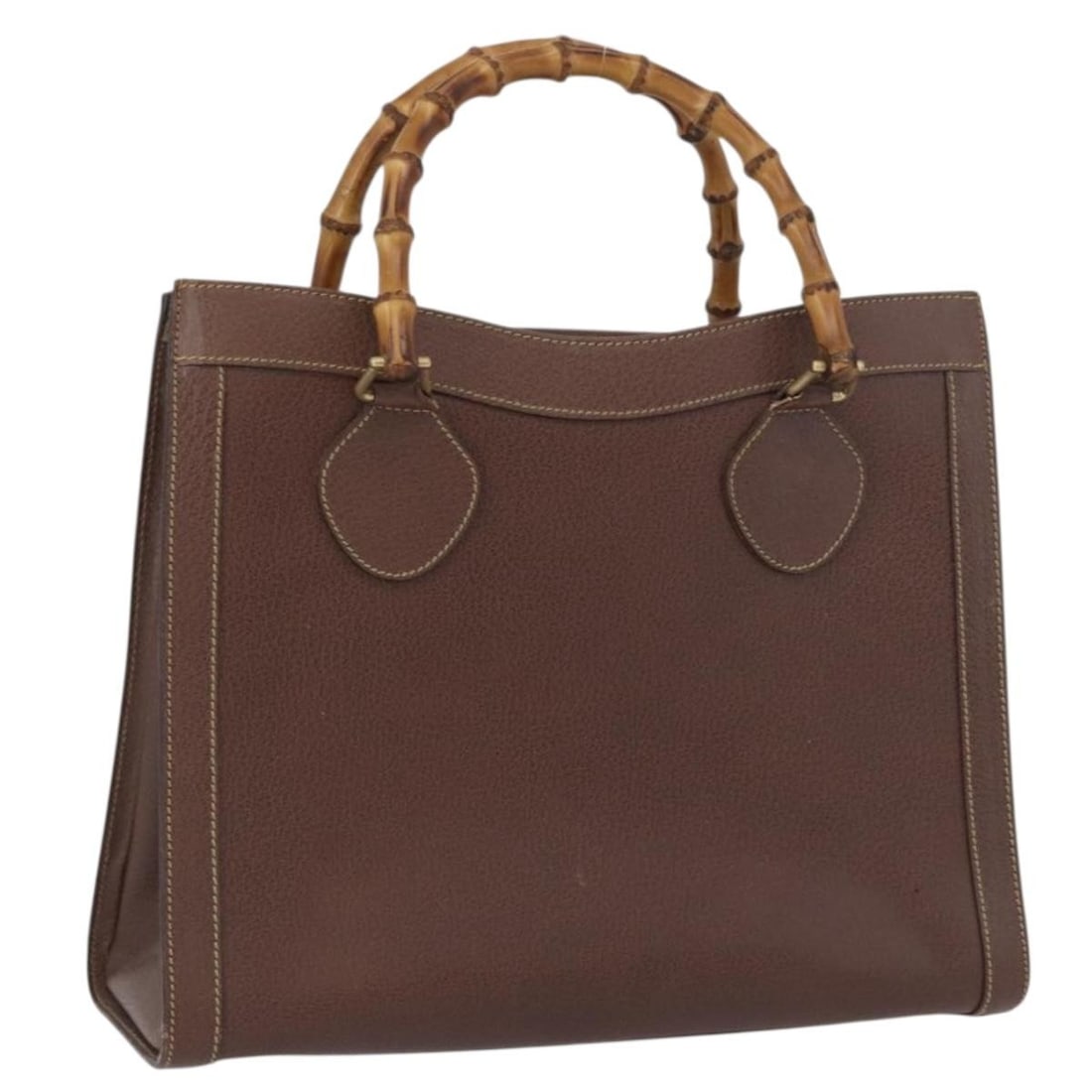 GUCCI 002 1186 0260 Brown Leather Bamboo Hand Bag: GUCCI 002 1186 0260 Brown Leather Bamboo Hand Bag Gucci bamboo handbag in brown leather with gold-tone accents. This women's handbag was made in Italy and is sold as photographed; item box and dust ba