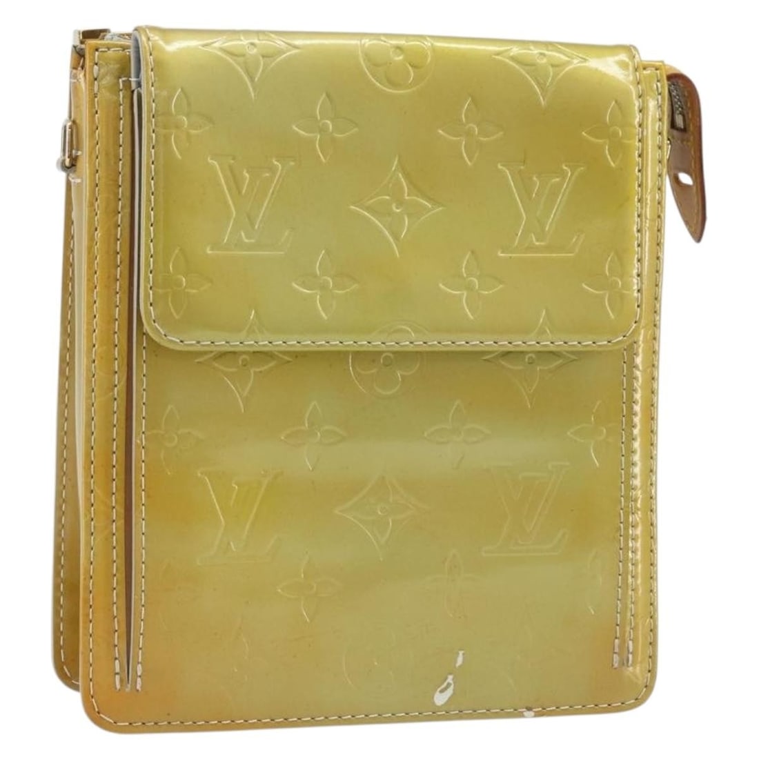 Louis Vuitton Vernis Gris Patent Leather Motto Pouch M91030 France: Louis Vuitton Vernis Gris Patent Leather Motto Pouch M91030 France This Louis Vuitton Monogram Vernis Motto accessory pouch in Gris features a patent leather exterior and is designed for women. The po