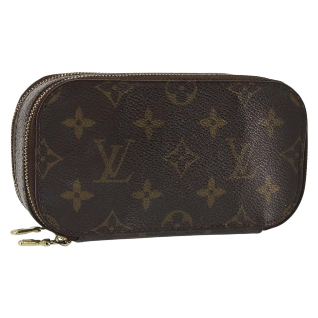 Louis Vuitton M47510 Monogram Canvas Cosmetic Pouch Trousse Brush PM: Louis Vuitton M47510 Monogram Canvas Cosmetic Pouch Trousse Brush PM Louis Vuitton Monogram Trousse Brush PM cosmetic pouch in Monogram Canvas, made in France. This women's pouch measures approximatel