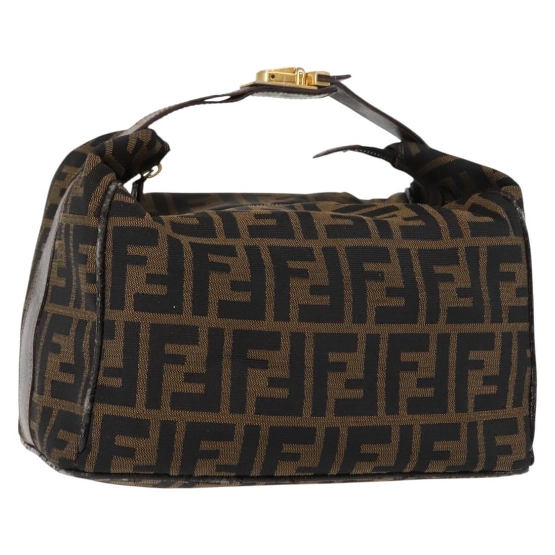 FENDI Zucca Canvas Tote Bag Black Brown Italy Authentic (1 of 18)