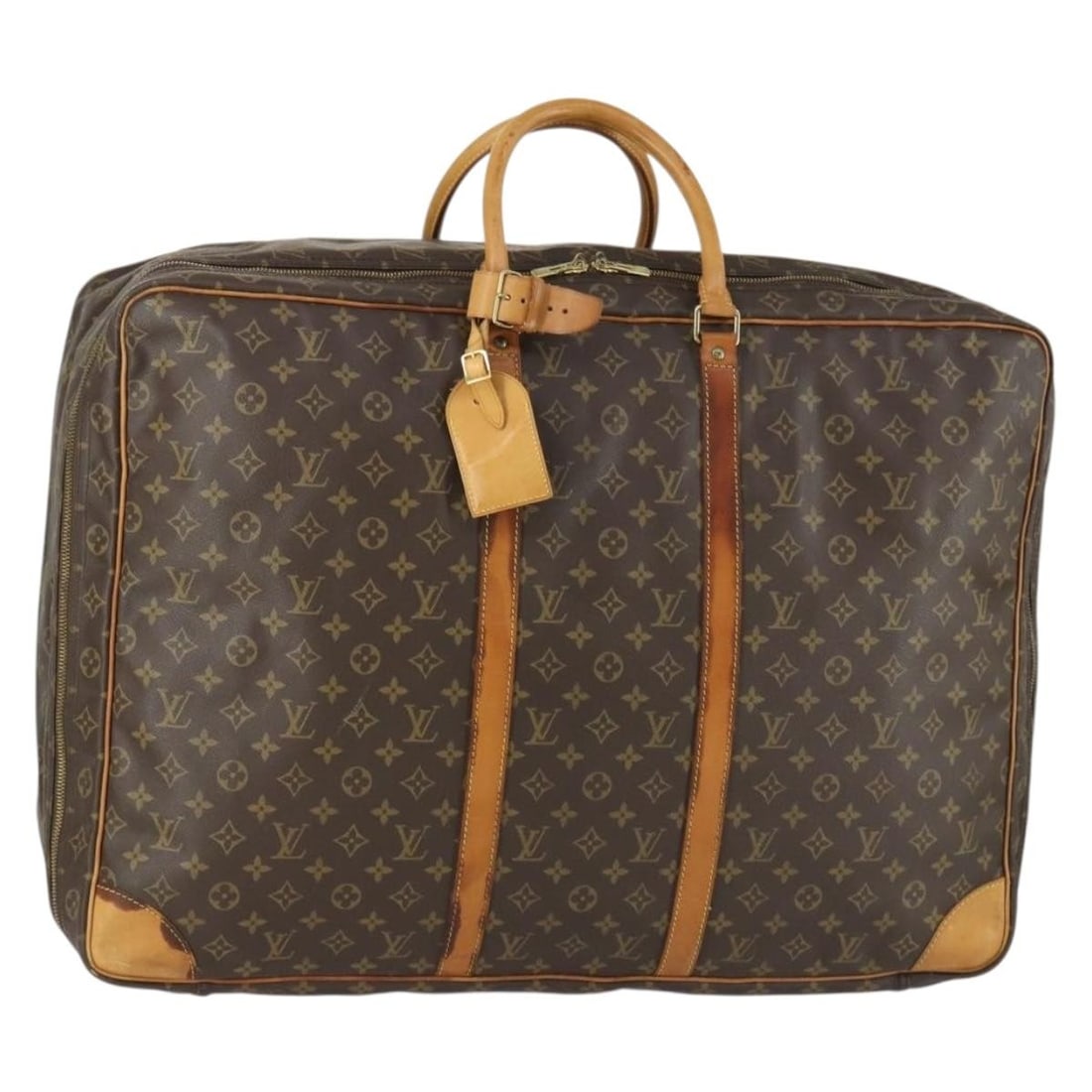 Louis Vuitton Sirius 65 Monogram Canvas Boston Bag M41401 France: Louis Vuitton Sirius 65 Monogram Canvas Boston Bag M41401 France This is an authentic Louis Vuitton Monogram Sirius 65 Boston Bag, crafted from signature monogram canvas. The bag features a spacious i