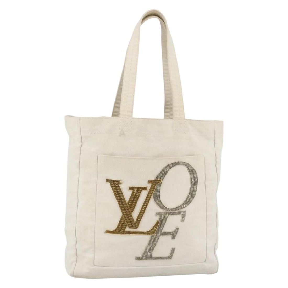 Louis Vuitton Beige Canvas Tote MM M95388 Womens Italy: Louis Vuitton Beige Canvas Tote MM M95388 Womens Italy This Louis Vuitton That's Love Tote MM in beige canvas offers a spacious and stylish design, crafted in Italy. The tote features a generous main 