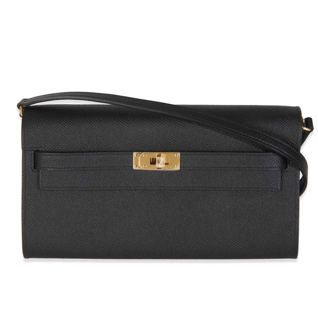 Hermes Black Epsom Kelly To Go Leather Shoulder Bag 2023 Gold-Tone Hardware (1 of 9)