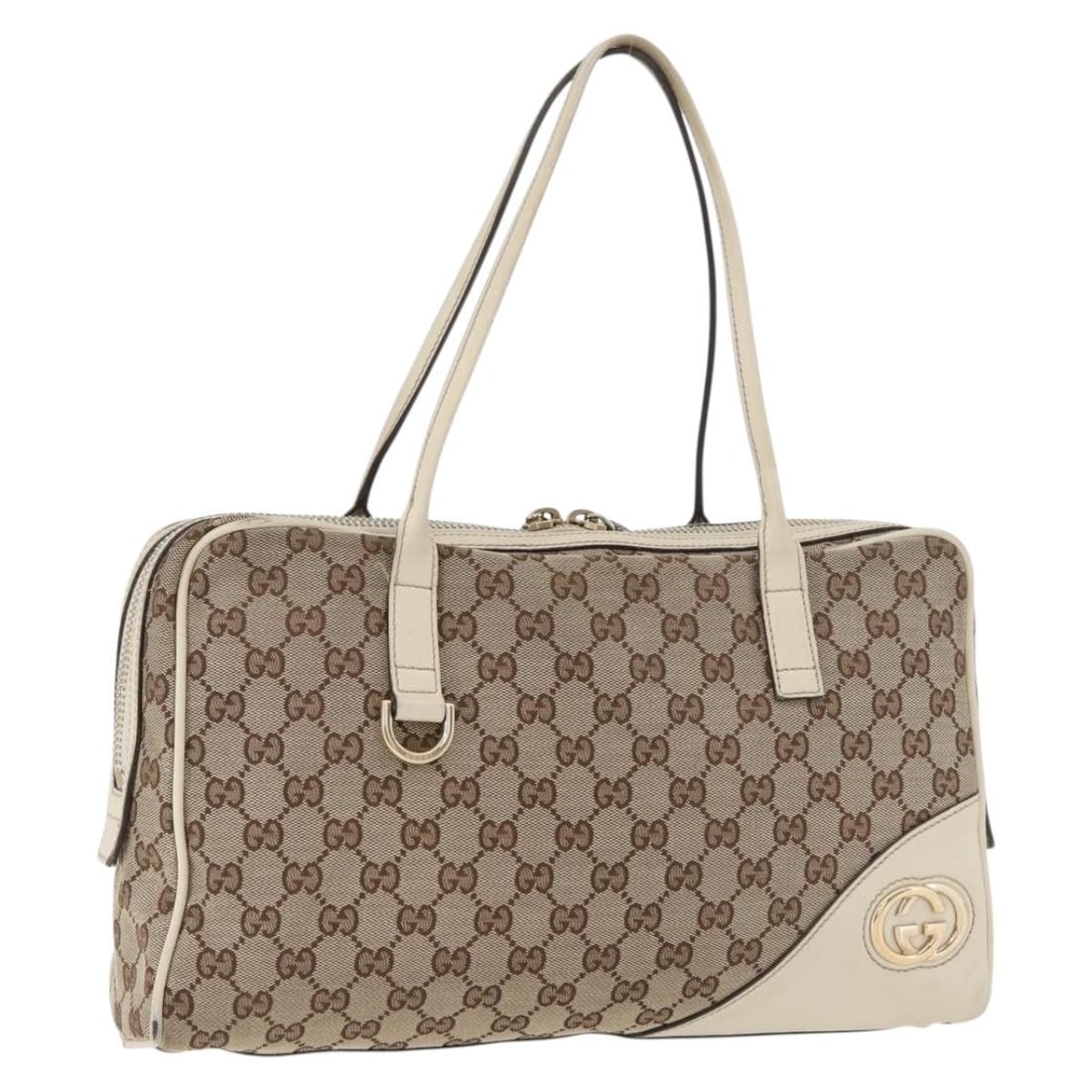 Gucci Beige Gold GG Canvas Tote 169971 Italy: Gucci Beige Gold GG Canvas Tote 169971 Italy This GUCCI GG Canvas Tote Bag features a beige and gold color scheme and is crafted from the brand's signature GG canvas. Designed for women, the bag offer