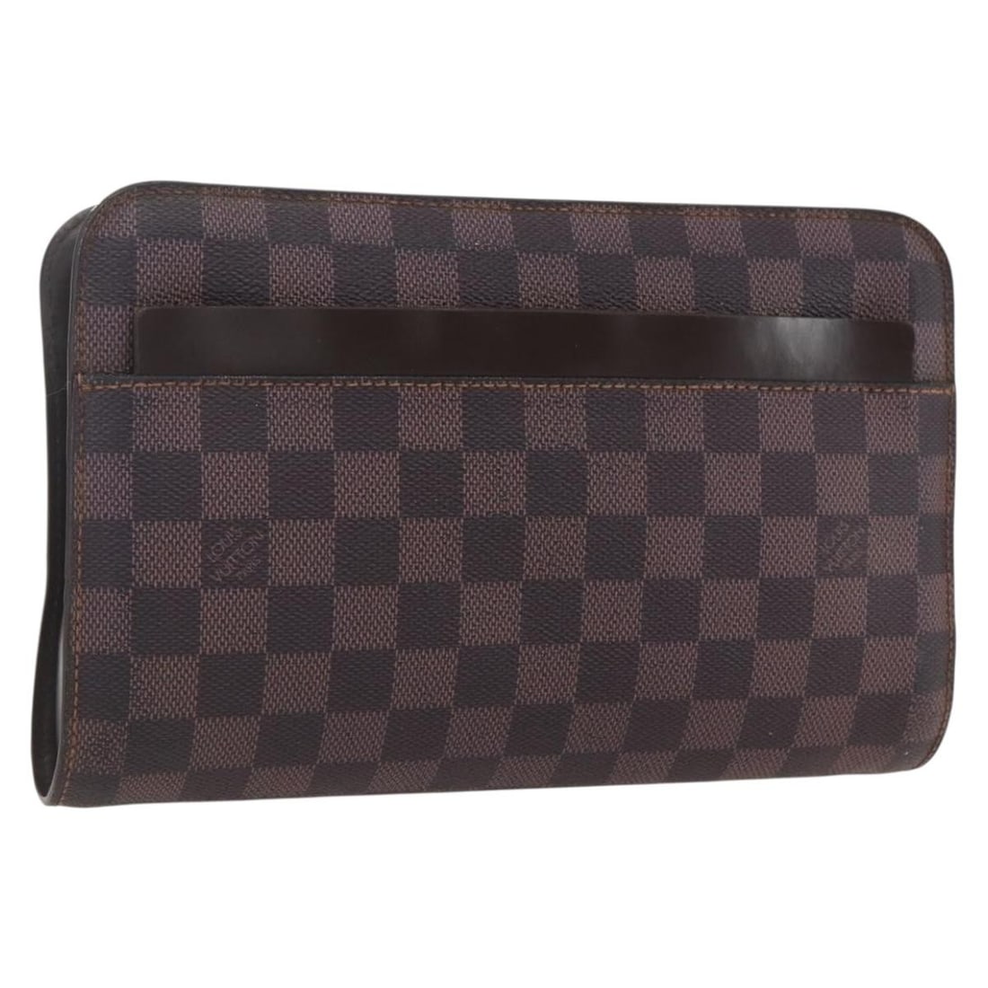 Louis Vuitton Damier Ebene Canvas Saint Louis Clutch Bag N51993: Louis Vuitton Damier Ebene Canvas Saint Louis Clutch Bag N51993 This is a Louis Vuitton Damier Ebene Saint Louis clutch bag, crafted in France from signature Damier Ebene canvas. The bag features a co