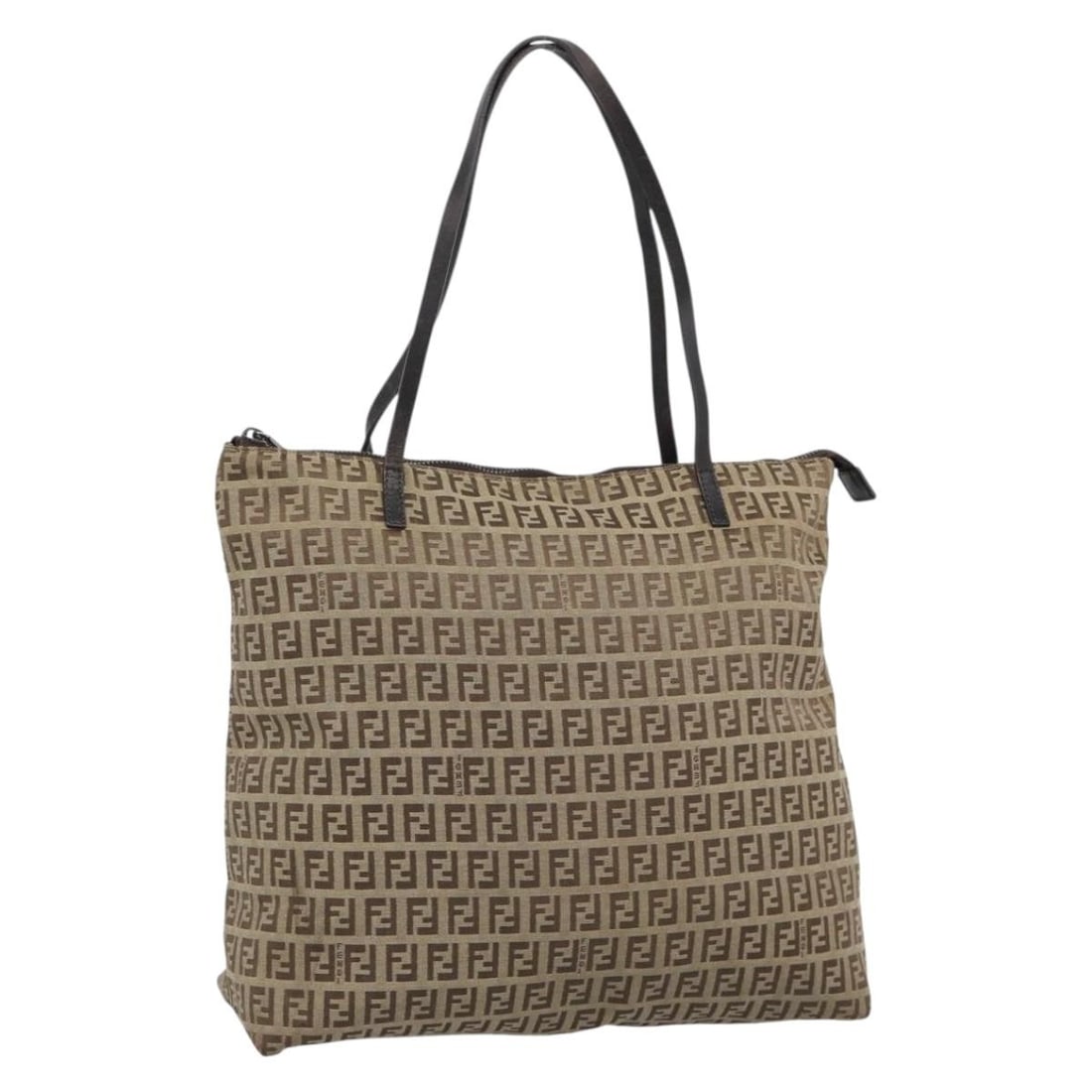 FENDI Beige Silver Zucchino Canvas Handbag Made in Italy: FENDI Beige Silver Zucchino Canvas Handbag Made in Italy Fendi Zucchino Canvas Hand Bag in beige and silver, made in Italy. This women's handbag features Zucchino canvas exterior material and a handle