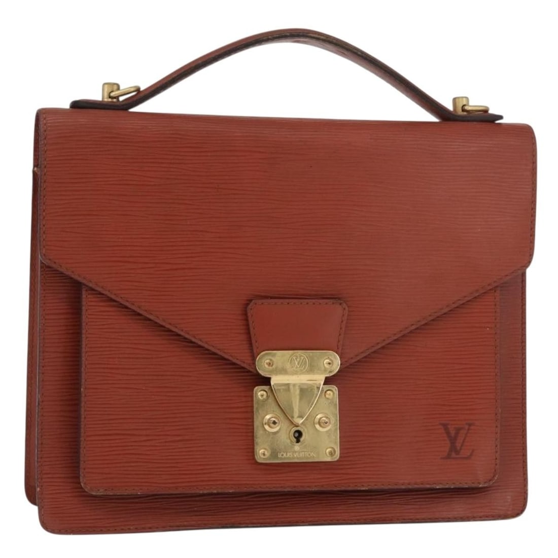 Louis Vuitton Monceau 28 Brown Epi Leather Handbag M52123: Louis Vuitton Monceau 28 Brown Epi Leather Handbag M52123 Louis Vuitton Epi Monceau 28 hand bag in brown Epi leather, made in France. It comes with one key and includes the product number M52123 and s
