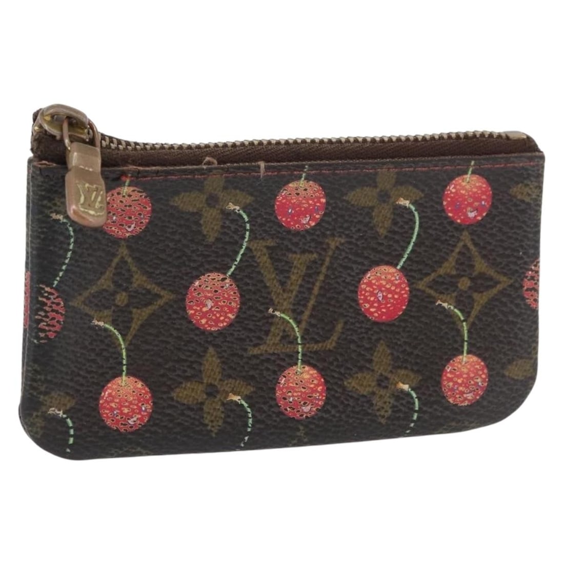 Monogram Canvas Cherry Pochette Cles Coin Purse by Louis Vuitton M95042: Monogram Canvas Cherry Pochette Cles Coin Purse by Louis Vuitton M95042 This Louis Vuitton Monogram Cherry Pochette Cles Coin Purse is crafted from signature Monogram Canvas and designed for women. Th