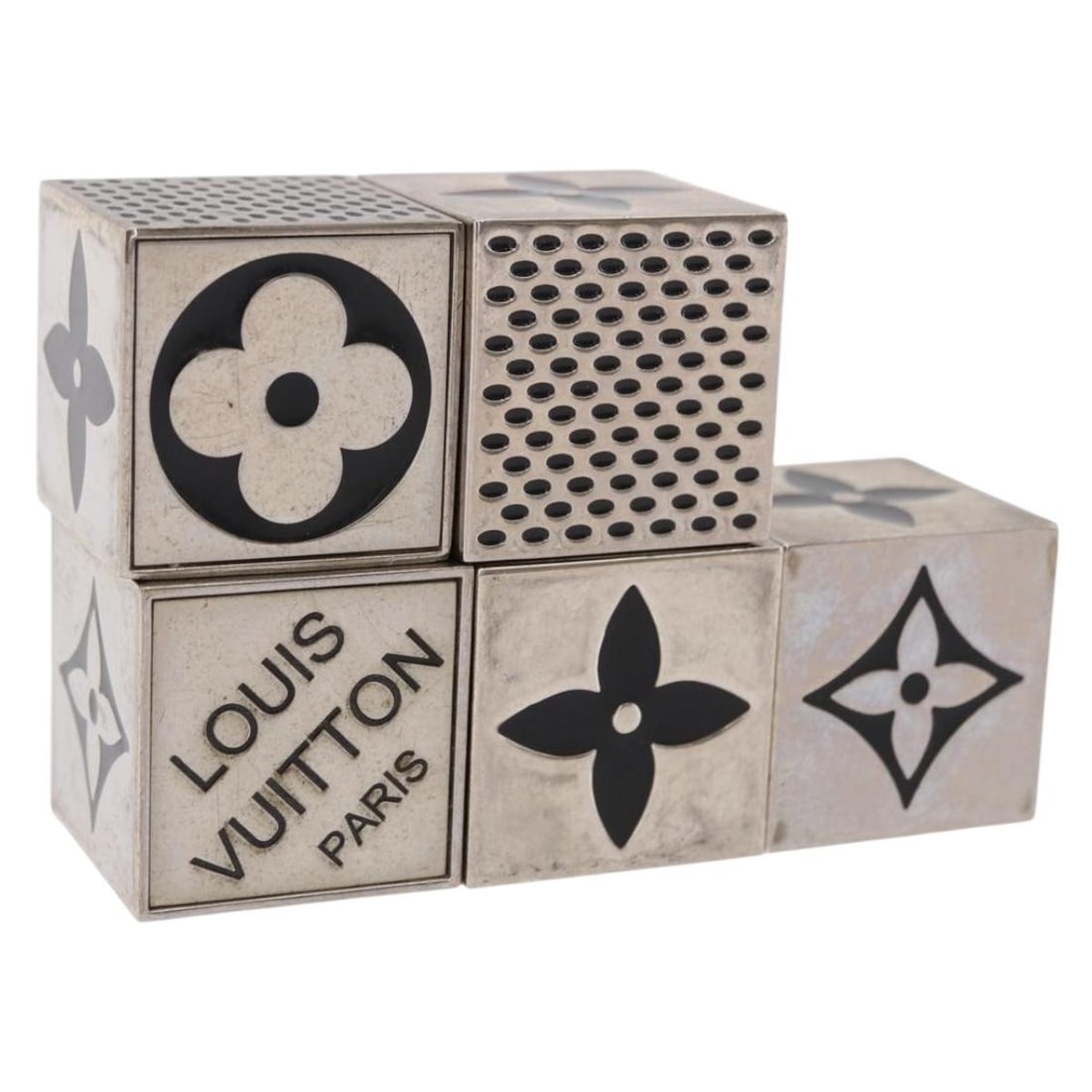 Louis Vuitton M99454 LV Cube Game Silver Metal Playing Cards (1 of 6)