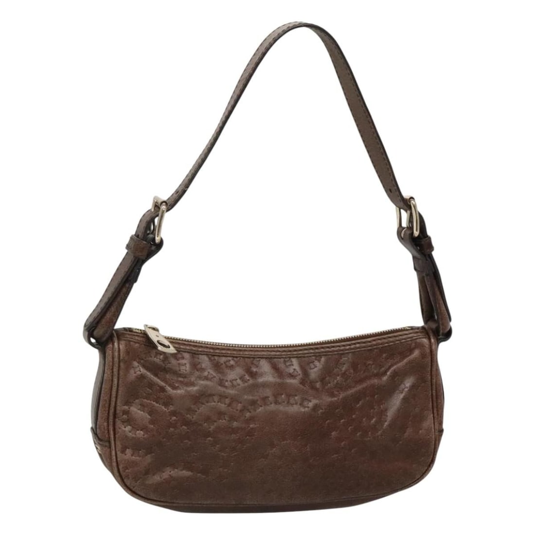 Celine Brown Leather Shoulder Bag with Guarantee Card: Celine Brown Leather Shoulder Bag with Guarantee Card This Celine shoulder bag is crafted from brown leather and features a compact, rectangular silhouette. Designed for women, it includes an adjustab