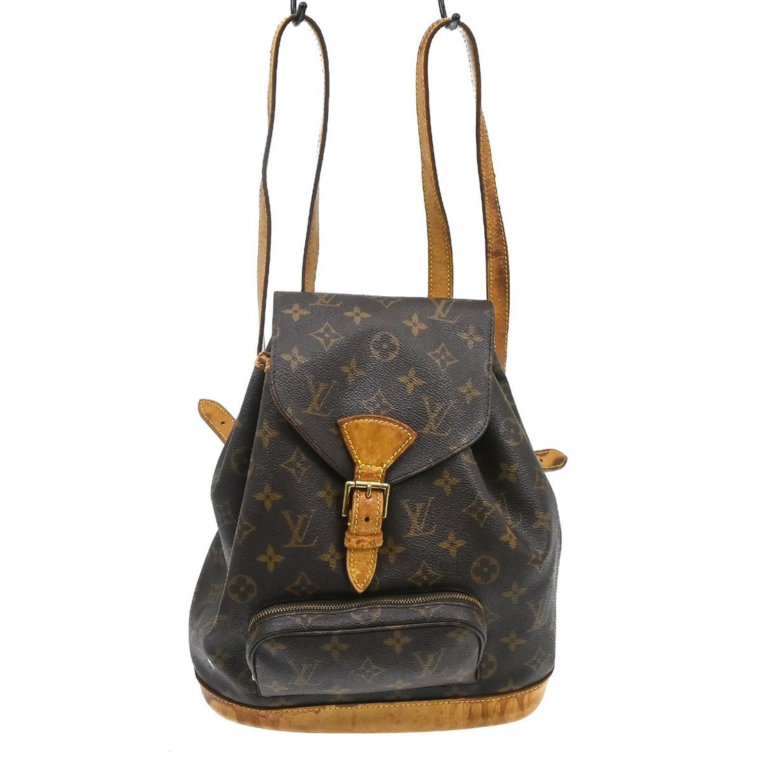 Louis Vuitton M51136 Montsouris MM Monogram Canvas Backpack: Louis Vuitton M51136 Montsouris MM Monogram Canvas Backpack Vintage Louis Vuitton Montsouris MM backpack bag in brown Monogram canvas and leather. This women's medium backpack features a flap, buckle,