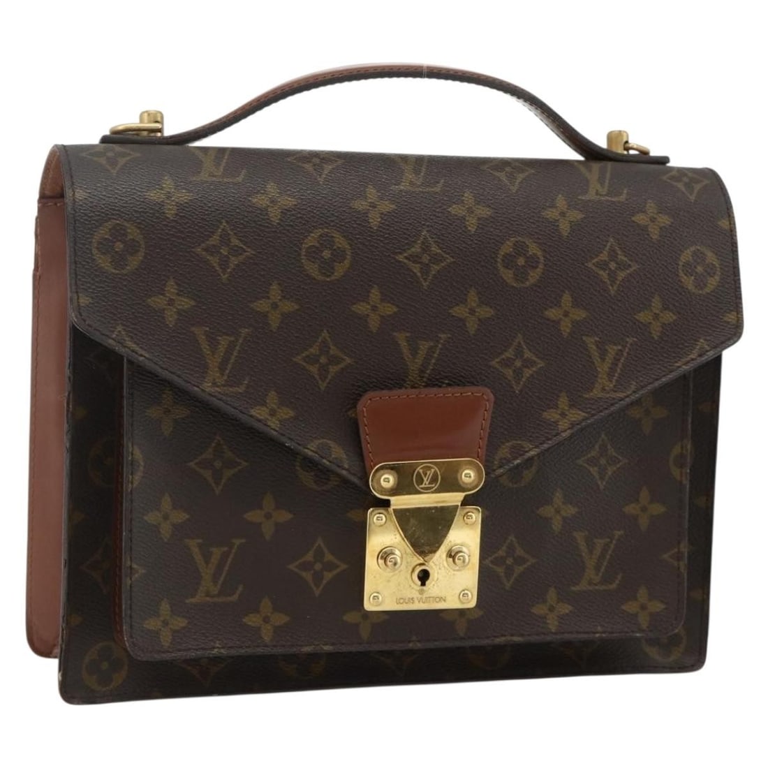 Louis Vuitton Monceau 28 Monogram Canvas Handbag M51185: Louis Vuitton Monceau 28 Monogram Canvas Handbag M51185 Louis Vuitton Monceau 28 hand bag in Monogram Canvas with Monogram colorway. Made in France, this bag features a shoulder strap with an approxim