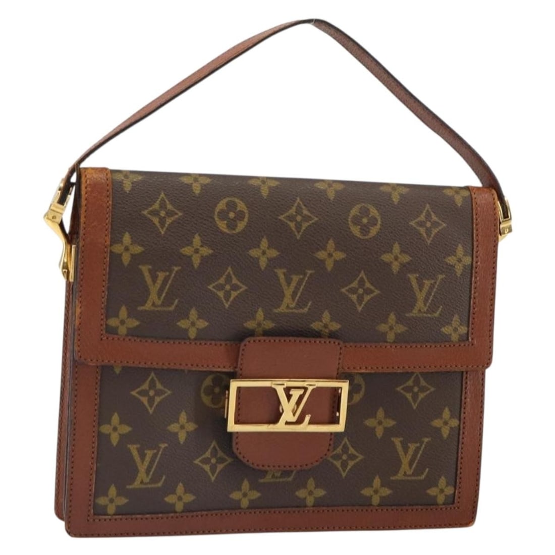 Louis Vuitton M51410 Sac Dauphine Monogram Canvas Shoulder Bag: Louis Vuitton M51410 Sac Dauphine Monogram Canvas Shoulder Bag Louis Vuitton Monogram Sac Dauphine Shoulder Bag, style M51410, made in France. This women's shoulder bag is crafted from Monogram Canvas