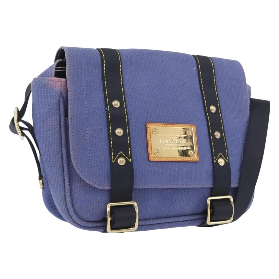 Louis Vuitton Antigua Buzzus PM Canvas Blue Shoulder Bag M40081 (1 of 18)