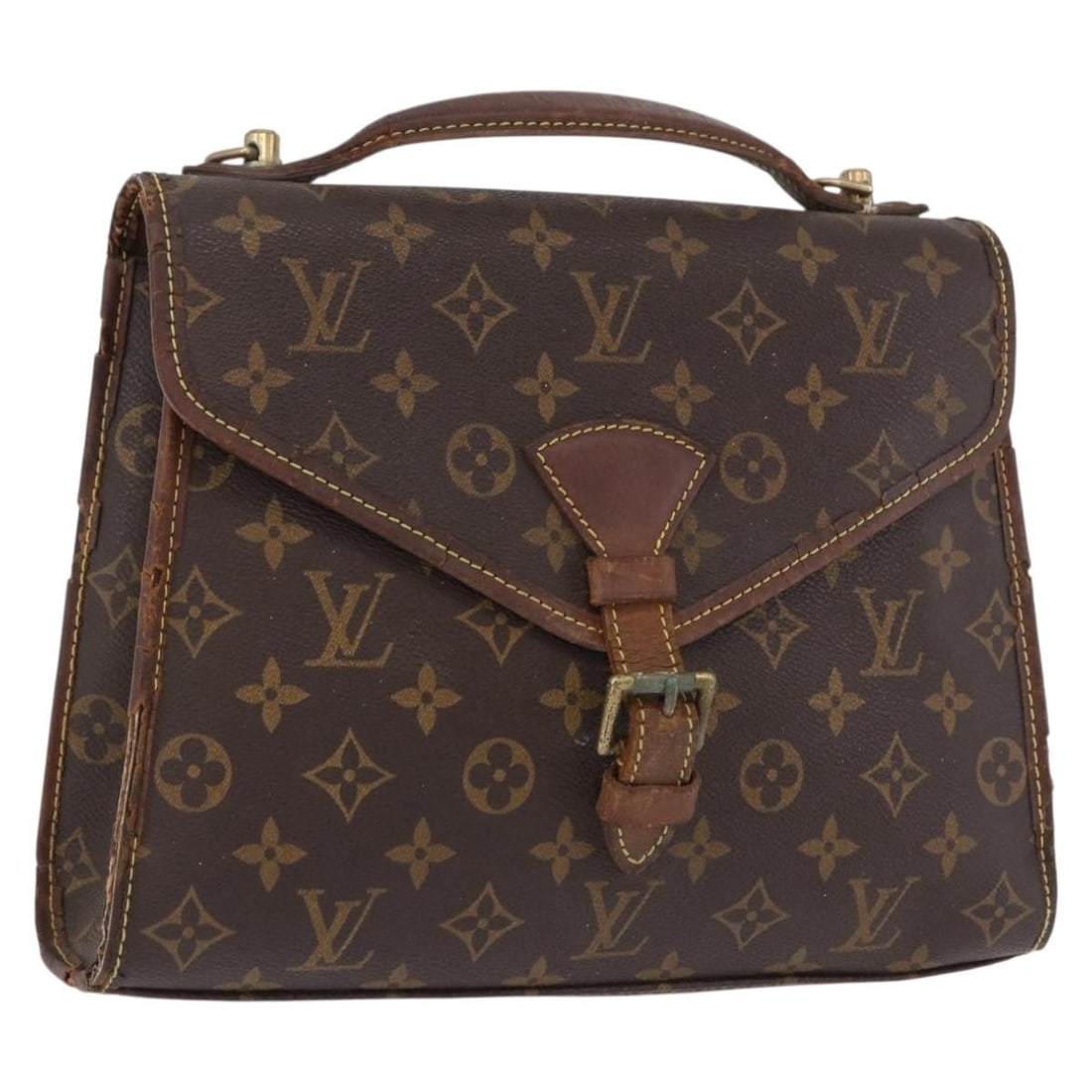 Louis Vuitton M51122 Bel Air Monogram Canvas Handbag: Louis Vuitton M51122 Bel Air Monogram Canvas Handbag Louis Vuitton Monogram Bel Air Hand Bag in Monogram Canvas, made in France. This 2-way style is identified by product no. M51122 and serial no. SL0