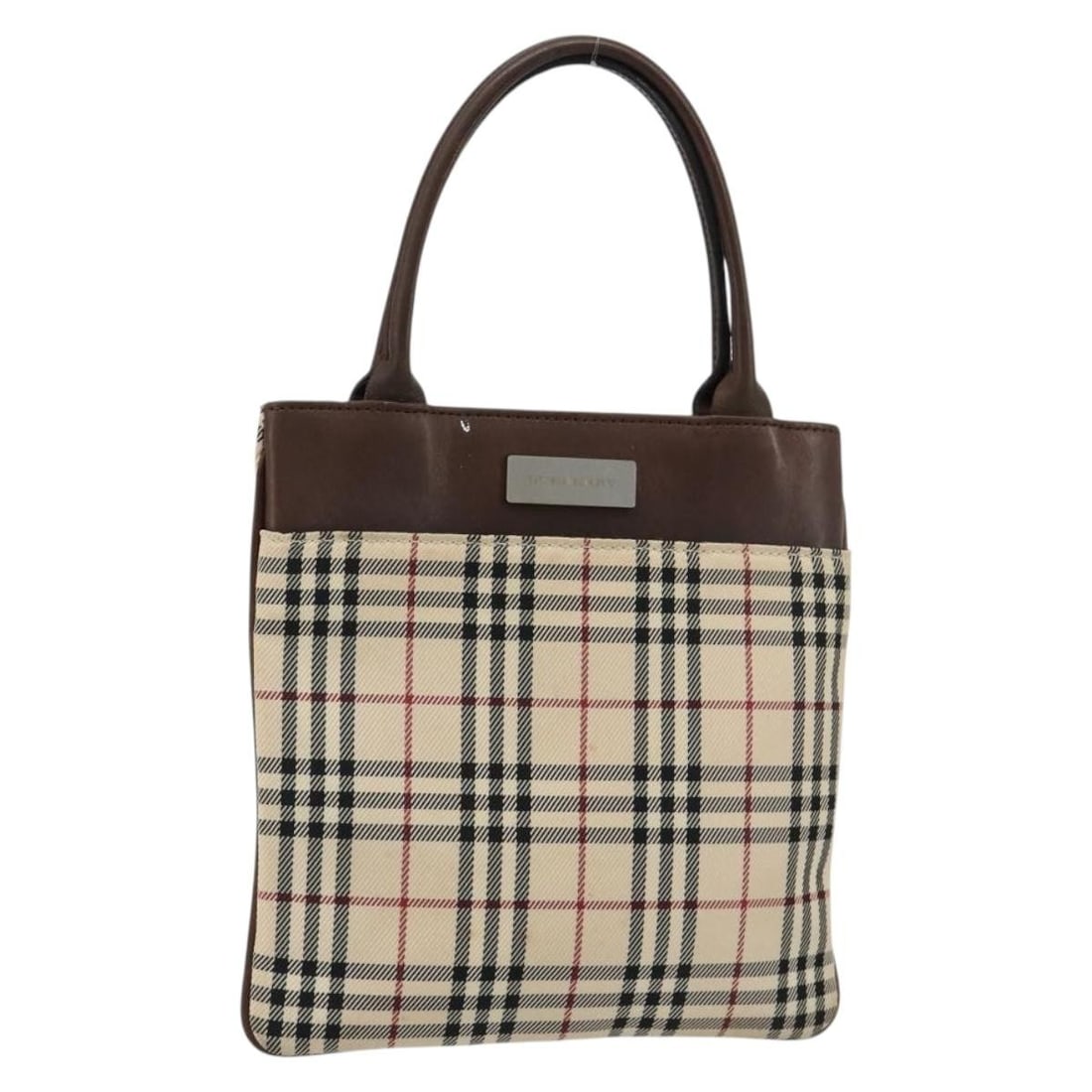 Beige Canvas Hand Bag BURBERRY Nova Check: Beige Canvas Hand Bag BURBERRY Nova Check Burberry Nova Check handbag in beige canvas, made in Italy. This women's handbag is offered without the original box or dust bag; only the item shown is inclu