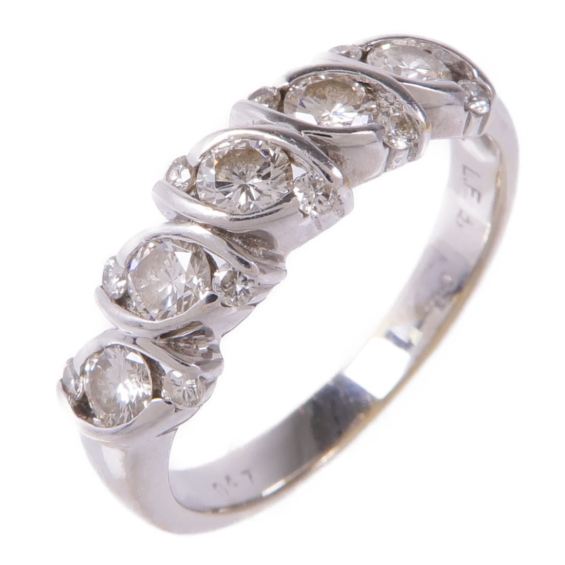 18K White Gold Diamond Ring Size 5.75 for Women (1 of 8)