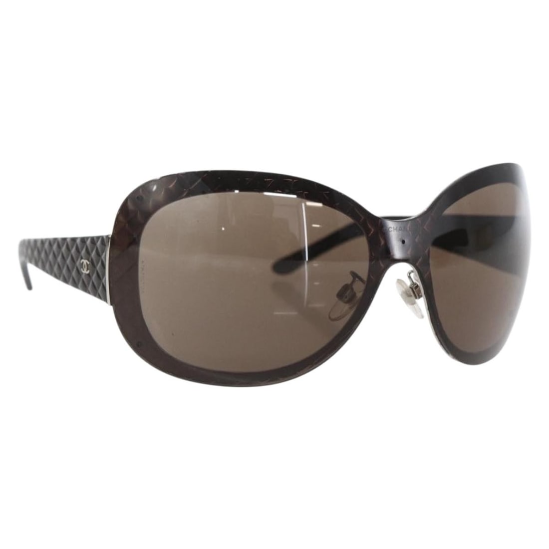 CHANEL Brown Plastic Sunglasses with Case Made in Italy (1 of 11)