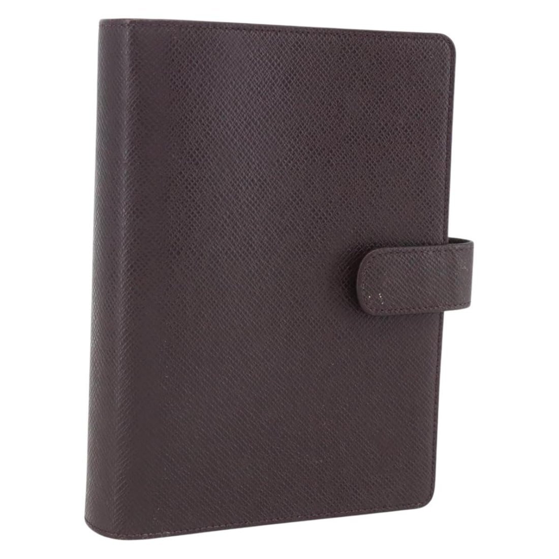 Louis Vuitton Taiga Leather Day Planner Cover Acajou R20416: Louis Vuitton Taiga Leather Day Planner Cover Acajou R20416 This Louis Vuitton Taiga Agenda MM Day Planner Cover in Acajou is crafted from Taiga leather and features a sleek, structured silhouette. De