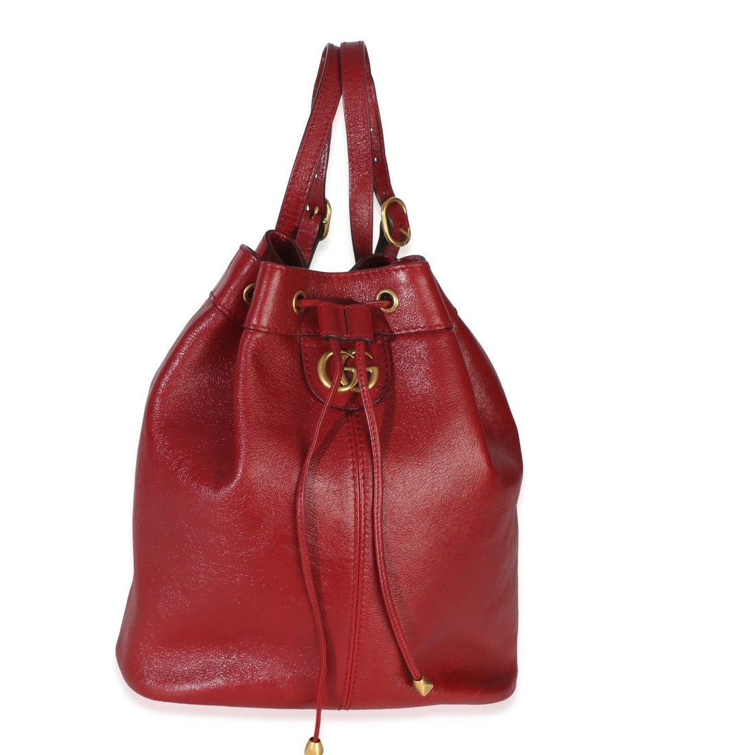 Gucci Re Belle Medium Bucket Backpack Red Leather Drawstring (1 of 8)