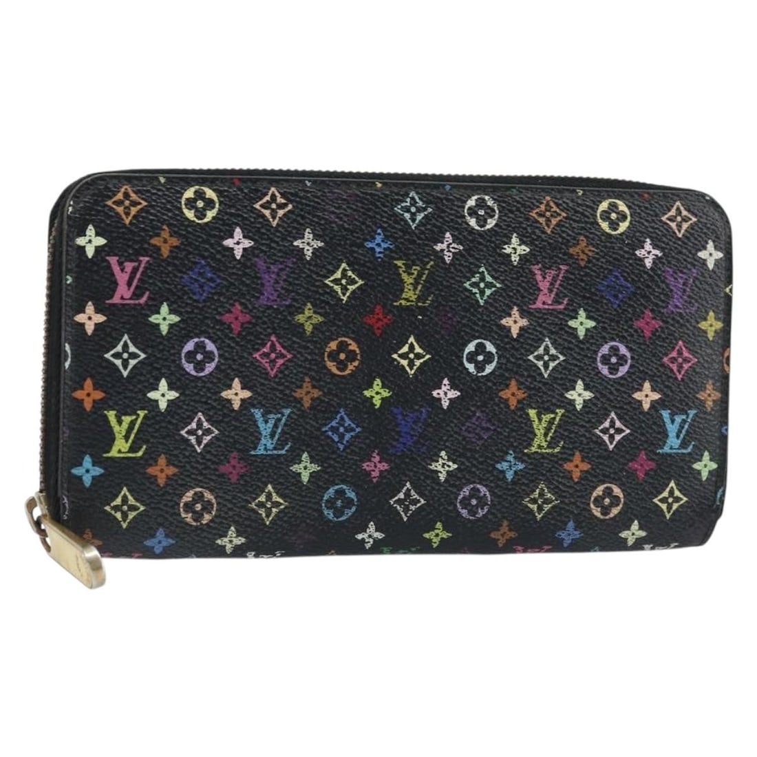Louis Vuitton M60243 Zippy Long Wallet Monogram Multicolor Black: Louis Vuitton M60243 Zippy Long Wallet Monogram Multicolor Black A Louis Vuitton Zippy long wallet in Black Monogram Multicolor Canvas, made in Spain. The wallet measures approximately 19 x 10 x 2 cm 