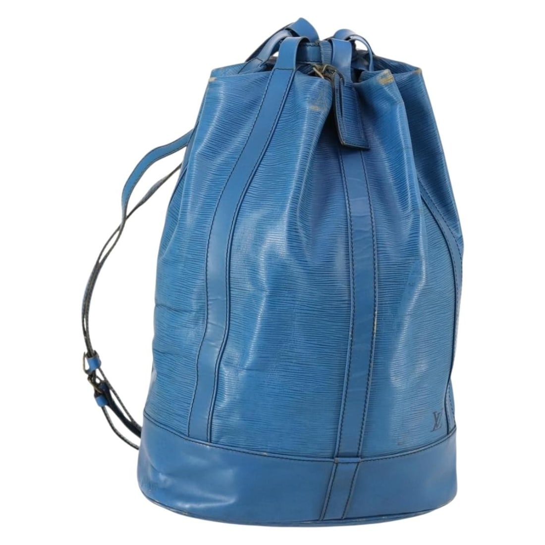 Louis Vuitton M43085 Randonnee GM Blue Epi Leather Shoulder Bag: Louis Vuitton M43085 Randonnee GM Blue Epi Leather Shoulder Bag Louis Vuitton Epi Randonnee GM shoulder bag in blue Epi leather, made in France. It comes with a name tag accessory and is identified by