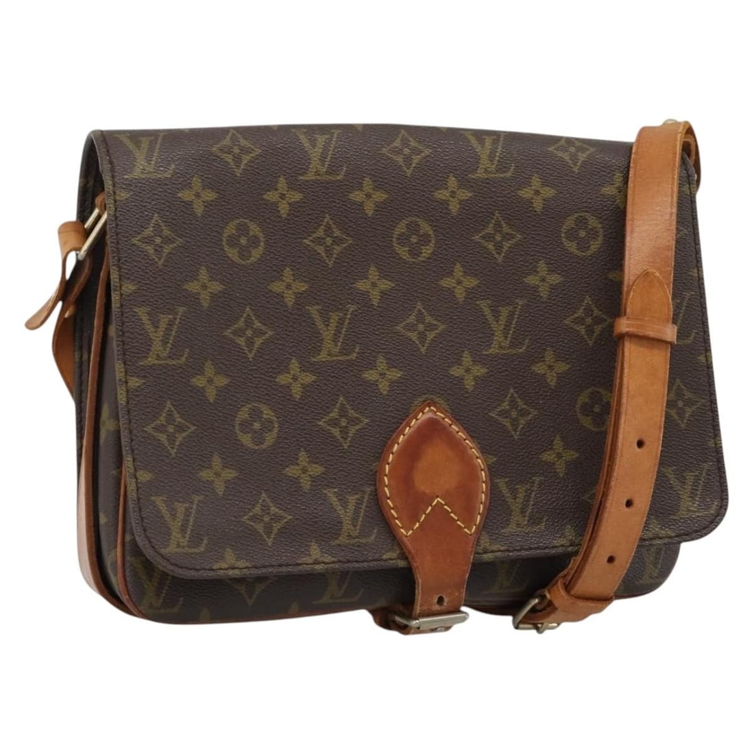 Louis Vuitton M51252 Cartouchiere GM Monogram Canvas Shoulder Bag: Louis Vuitton M51252 Cartouchiere GM Monogram Canvas Shoulder Bag Louis Vuitton Monogram Cartouchiere GM shoulder bag in Monogram Canvas, made in France. The bag is identified as product no. M51252 an