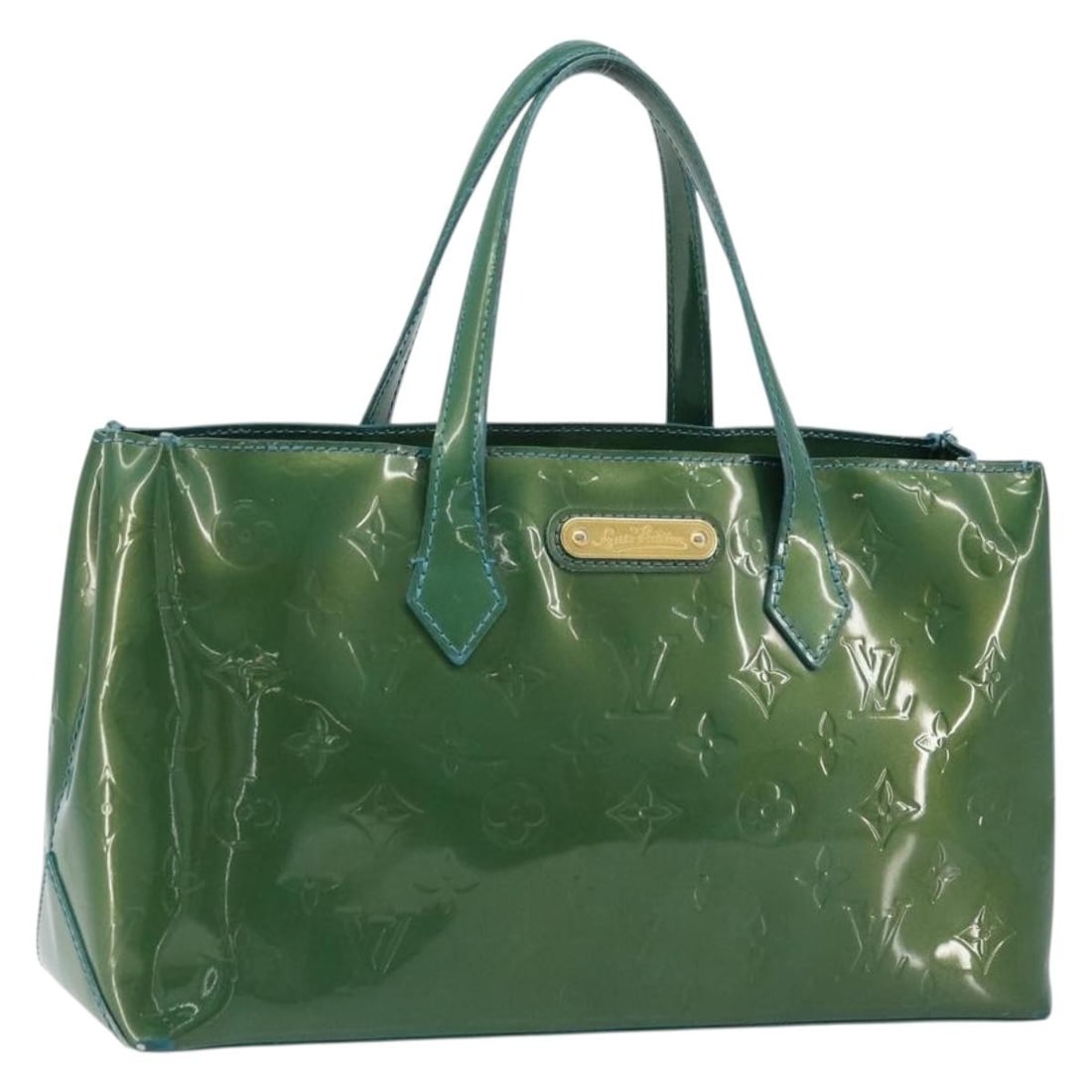 Louis Vuitton Wilshire PM Vernis Patent Leather Handbag Blue Galatic M93646: Louis Vuitton Wilshire PM Vernis Patent Leather Handbag Blue Galatic M93646 Louis Vuitton Vernis Wilshire PM handbag in Blue galatic, made in France from patent leather. This item is identified by pro