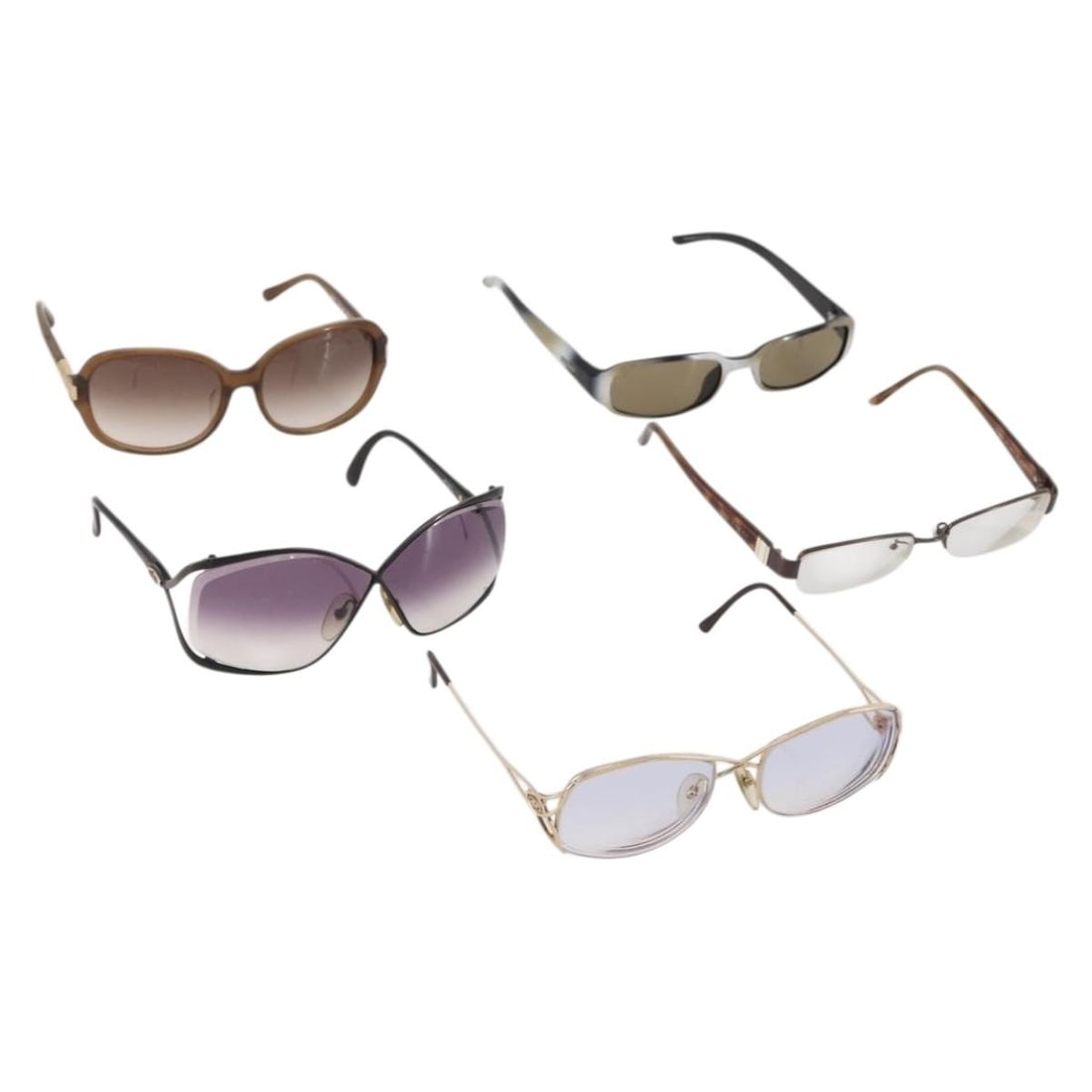Christian Dior brown black metal sunglasses 5-piece set with case (1 of 17)