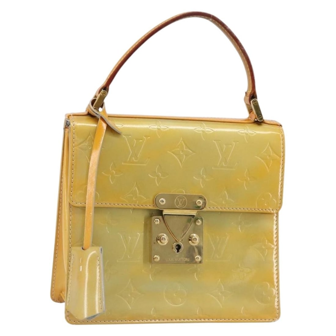 Louis Vuitton M91029 Spring Street Vernis Patent Leather Handbag Gris: Louis Vuitton M91029 Spring Street Vernis Patent Leather Handbag Gris Louis Vuitton Monogram Vernis Spring Street hand bag in Gris patent leather, made in France. The bag is identified by product numb