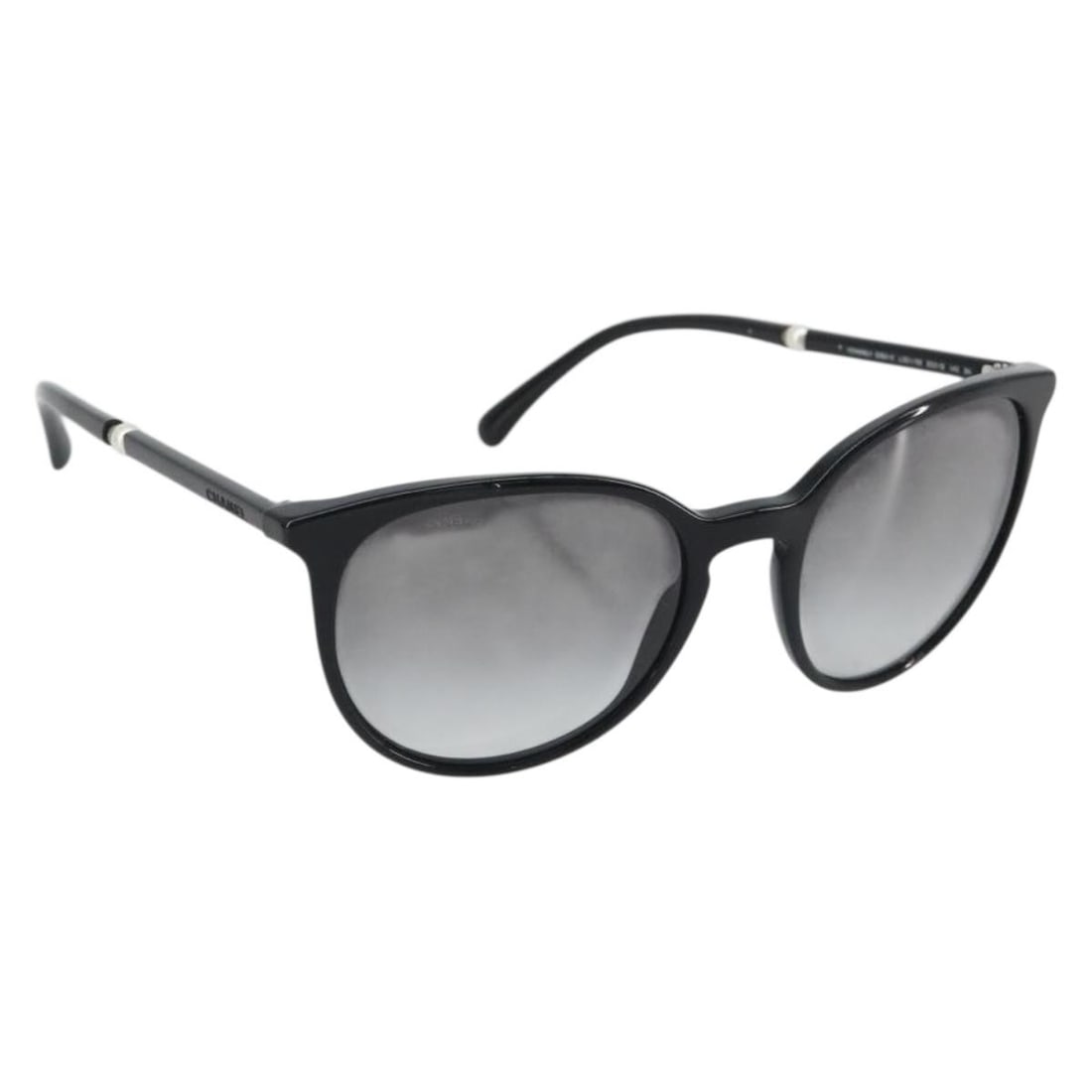 CHANEL 5394-H Black Plastic Sunglasses with Case Dust Bag: CHANEL 5394-H Black Plastic Sunglasses with Case Dust Bag CHANEL sunglasses in black plastic, made in Italy. The item comes with a dust bag and sunglass case. Condition is heavily used, with slight ru