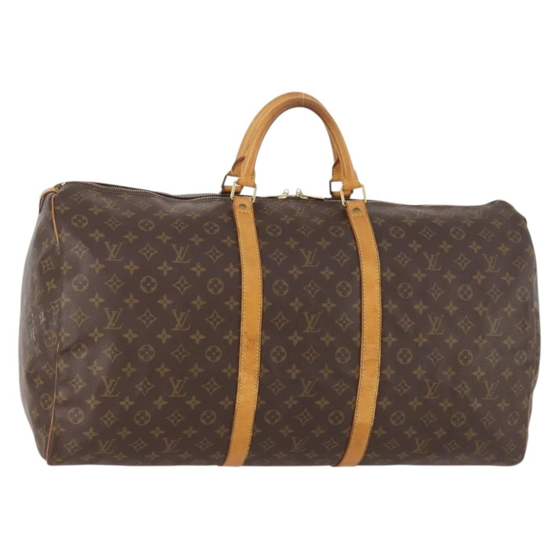 Louis Vuitton M41422 Keepall 60 Monogram Canvas Boston Bag: Louis Vuitton M41422 Keepall 60 Monogram Canvas Boston Bag Louis Vuitton Keepall 60 Boston Bag in Monogram Canvas, made in France. This pre-owned travel bag features the classic Monogram pattern and a