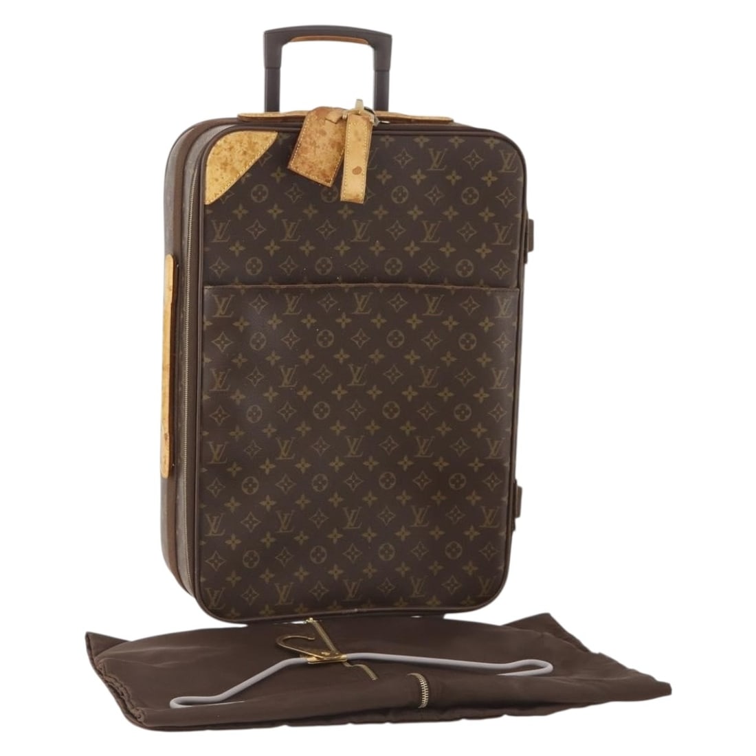 Louis Vuitton Pegas 55 Monogram Canvas Suitcase M23294: Louis Vuitton Pegas 55 Monogram Canvas Suitcase M23294 Louis Vuitton Pegas 55 suitcase in Monogram canvas, made in France. The piece is identified by product number M23294 and comes with one hanger an