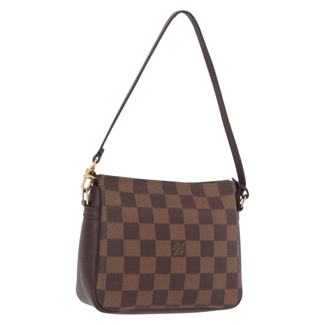 Louis Vuitton N51982 Damier Ebene Makeup Pouch France: Louis Vuitton N51982 Damier Ebene Makeup Pouch France Louis Vuitton Damier Ebene Trousse Make Up Pouch in Damier Ebene canvas. This pouch is made in France and identified by product no. N51982. The it