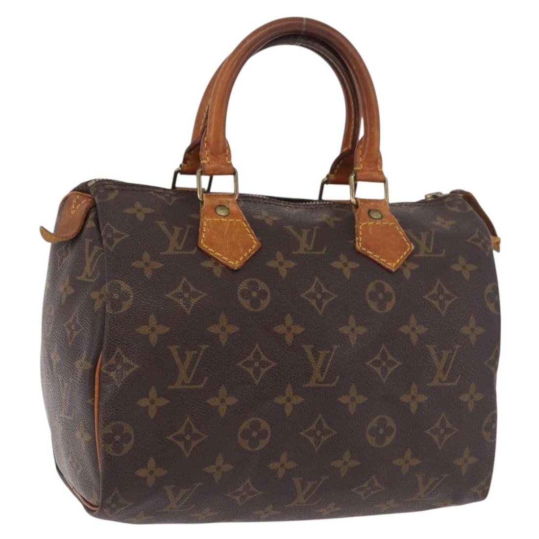 Louis Vuitton M41528 Speedy 25 Monogram Canvas Handbag: Louis Vuitton M41528 Speedy 25 Monogram Canvas Handbag A Louis Vuitton Speedy 25 handbag in Monogram canvas, made in France. The bag is identified by product number M41528 and serial number VI0962. It