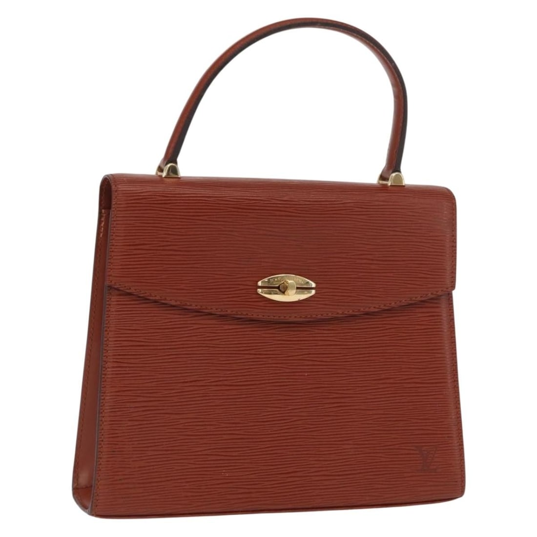 Brown Epi Leather Malesherbes Handbag by Louis Vuitton M52373: Brown Epi Leather Malesherbes Handbag by Louis Vuitton M52373 This Louis Vuitton Malesherbes handbag features durable brown Epi leather and a structured, classic silhouette. The bag includes a top han